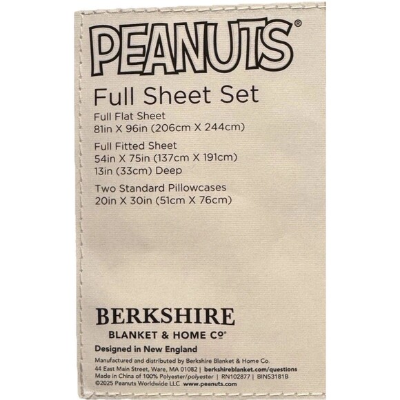 Peanuts Snoopy 4-Piece Easter Hunt Full Sheet Set Birkenshire - Picture 4 of 4